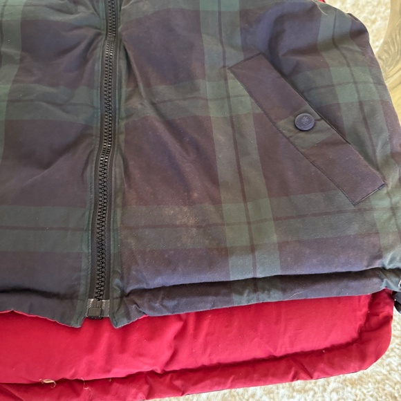 VTG 90s Tommy Hilfiger Reversible Puffer Vest M Crest Tartan Plaid Down Mens - Picture 15 of 15